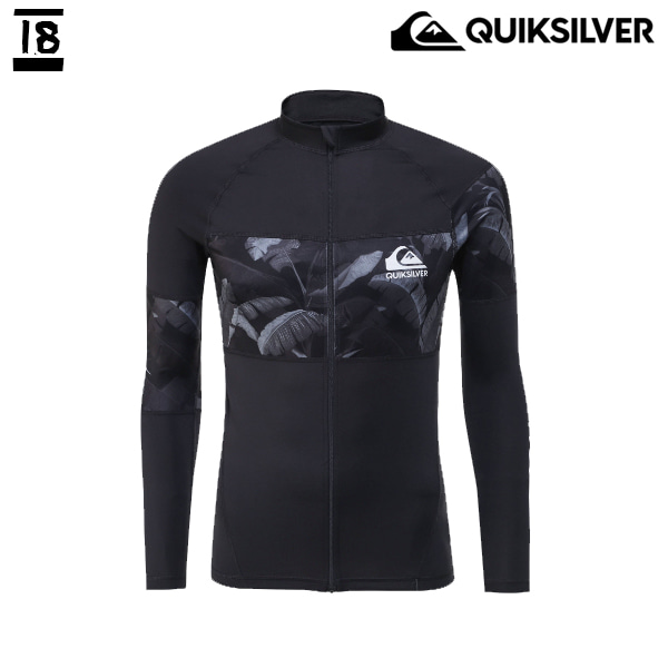18 QUIKSILVER 퀵실버 집업 래쉬가드 ISLZND TIME ZIP-UP_GRY
